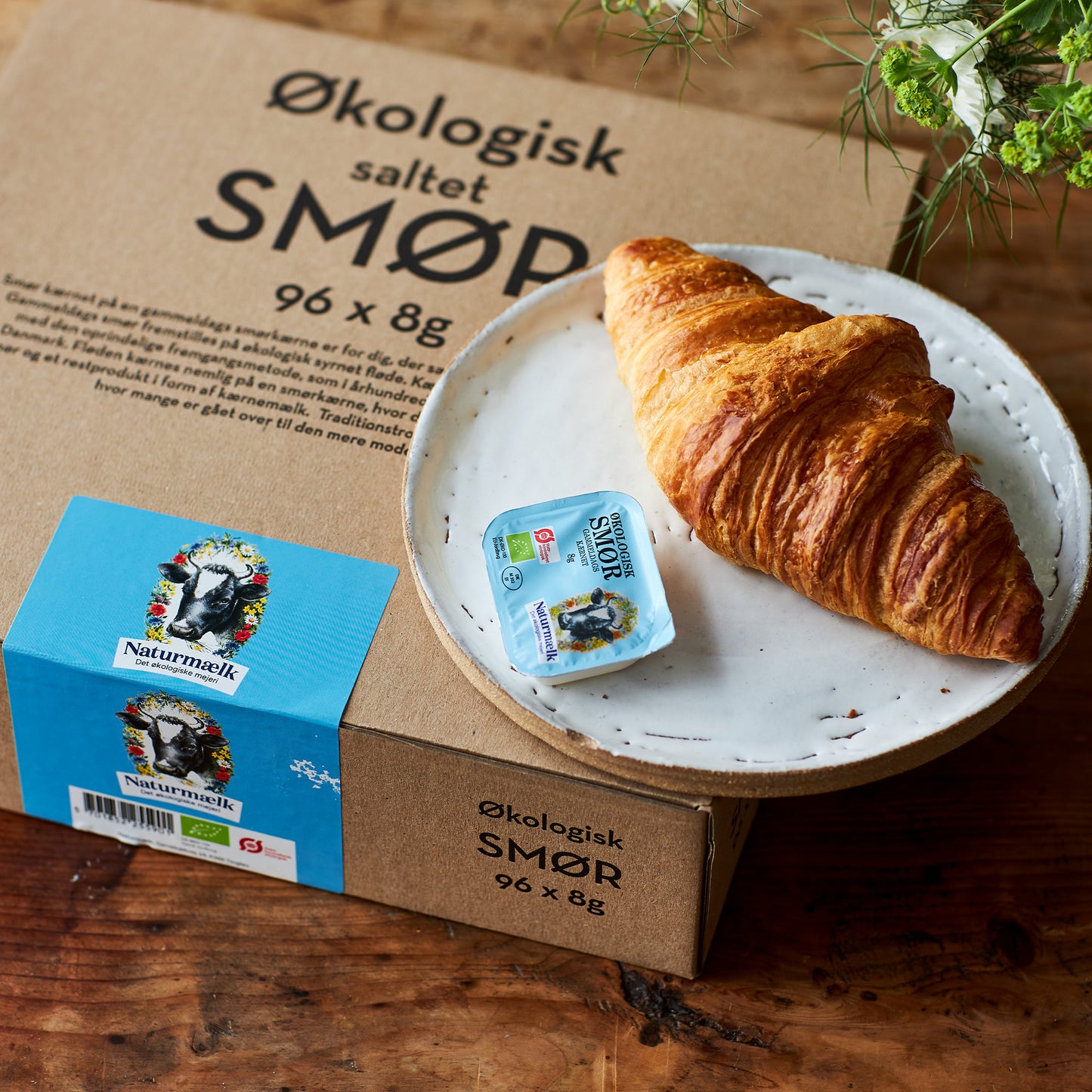 Økologisk portionssmør saltet 96x8g